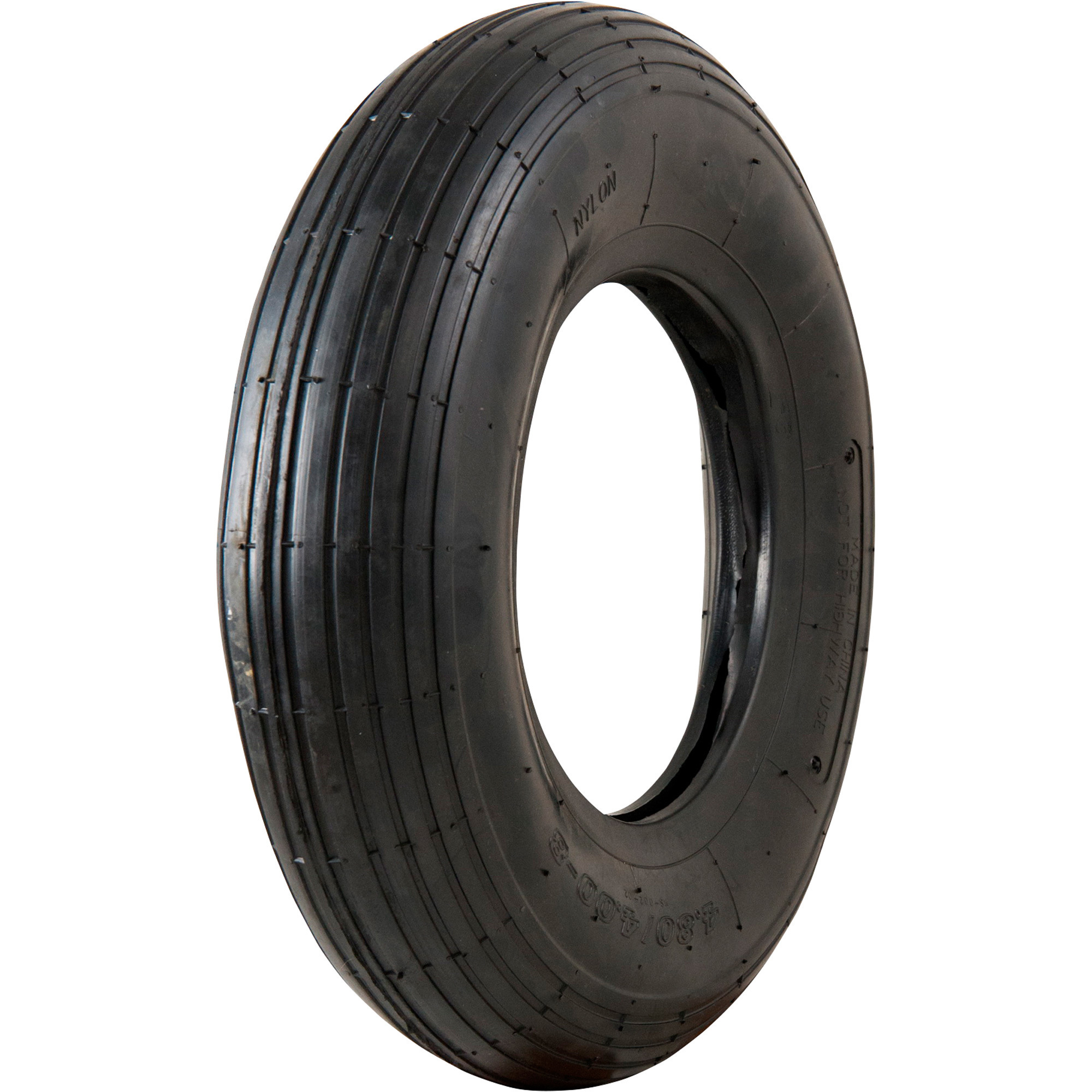 Marathon Tires Pneumatic Wheelbarrow Tire, Tire Only, 4.80/4.00-8in